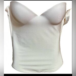 Strapless Longline Bra 34C White. Push-up Molded Underwire Cups David’s Bridal